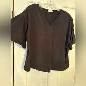 Black Women's Blouse short sleeve Medium